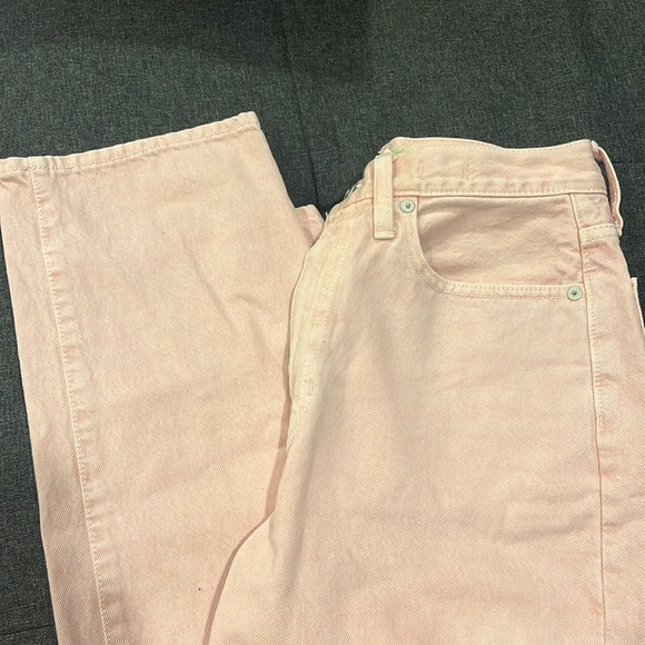 Madewell light pink straight baggy jean - Picture 4 of 4